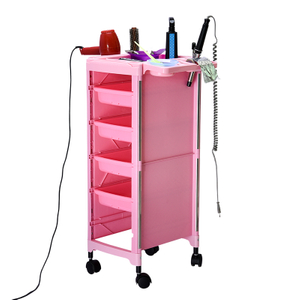 Carrello professionale per salone di bellezza rosa T05