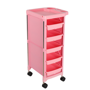 Mobili per saloni Carrello per parrucchieri rosa per strumento di archiviazione per saloni di bellezza